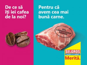 Propaganda Campanie Selgros. Merita. vizual 1